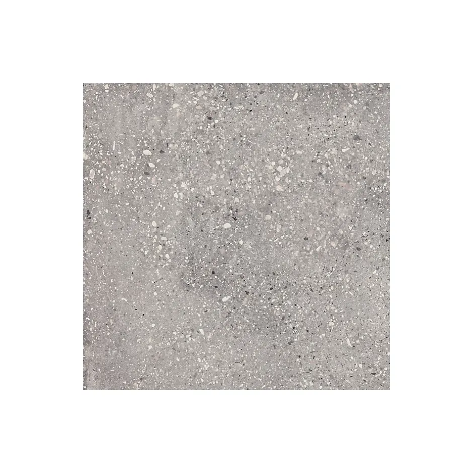 Gioia Materia Carrelage grès cérame effet terrazzo Wind 100x25 cm Gris - Naturel - boîte de 1.75 m2