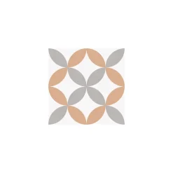 Gioia Materia Carrelage grès cérame effet carreau ciment Valencia Carmen 25x25 cm Orange - Mat - boîte de 1.13 m2