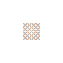 Gioia Materia Carrelage grès cérame effet carreau ciment Valencia Carmen 25x25 cm Orange - Mat - boîte de 1.13 m2