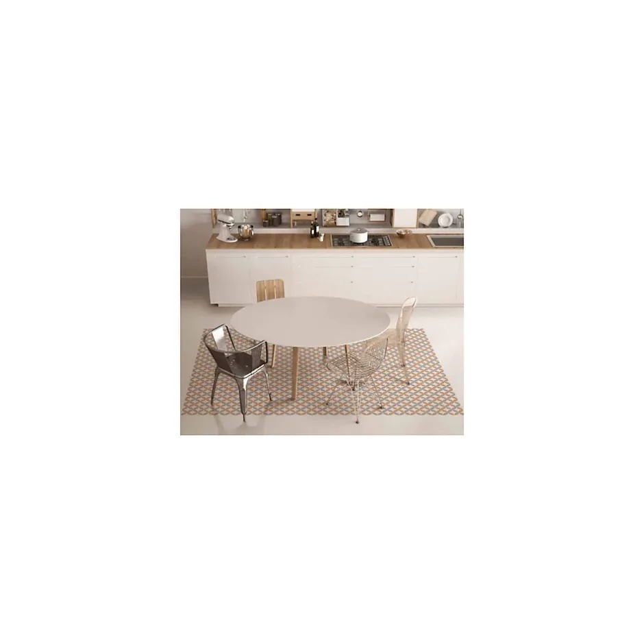 Gioia Materia Carrelage grès cérame effet carreau ciment Valencia Carmen 25x25 cm Orange - Mat - boîte de 1.13 m2