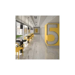 Carrelage grès cérame effet terrazzo PORTOFINO 60x60 cm Gris Moyen - Semi-Poli / Lappato - boîte de 01.06 m2-Gioia Materia Sale