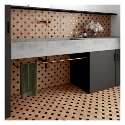 Carrelage grès cérame effet rustique AL ANDALUS Cabochon Black hat - Brillant / Poli - boîte de 0.13 m2-Gioia Materia Clearance