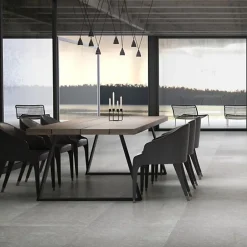 Gioia Materia Carrelage grès cérame effet métal Alchemy 7.0 Decor Ramp 60x60 cm Blanc - Martelé et Naturel (mix) - boîte de 1.06 m2