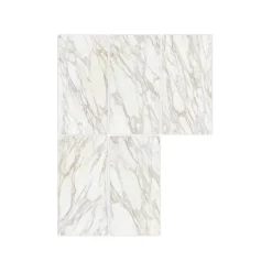 Gioia Materia Carrelage grès cérame effet marbre Borghini poli 120x120 cm Blanc - Brillant / Poli - boîte de 1.42 m2