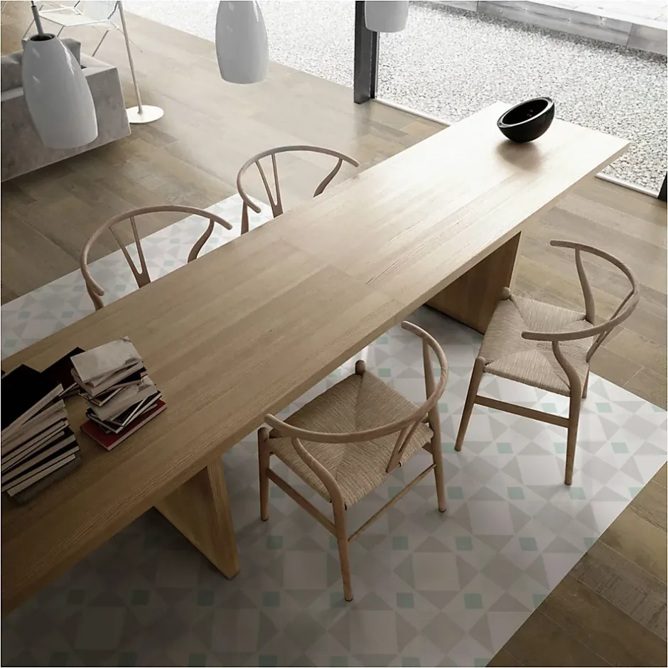 Gioia Materia Carrelage grès cérame effet carreau ciment PARIS OPÉRA 25x25cm 25x25 cm Blanc cassé - Mat - boîte de 1.13 m2