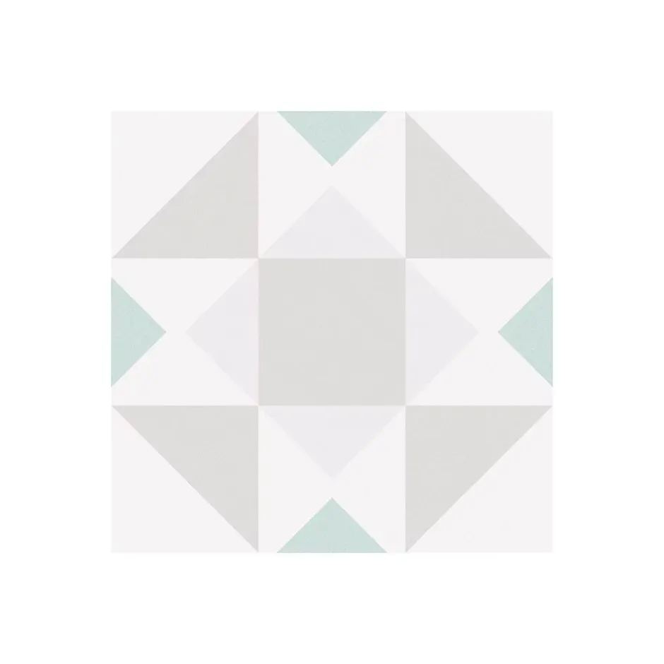 Gioia Materia Carrelage grès cérame effet carreau ciment PARIS OPÉRA 25x25cm 25x25 cm Blanc cassé - Mat - boîte de 1.13 m2