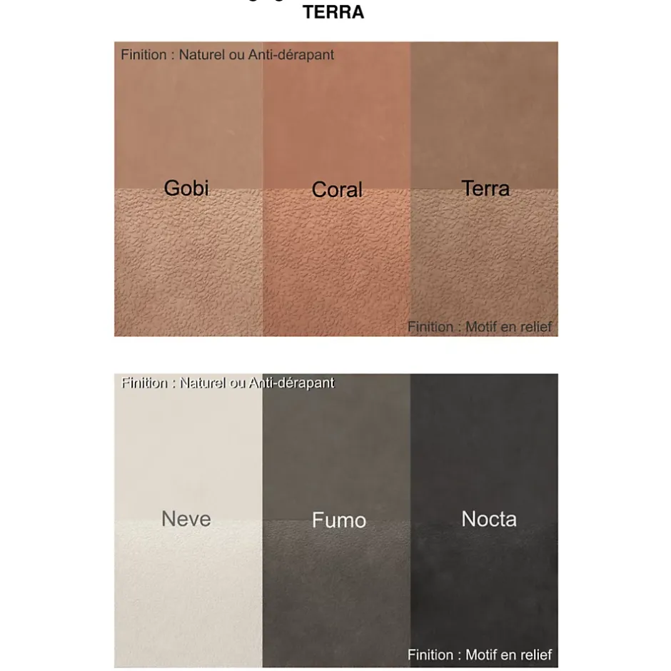 Gioia Materia Carrelage grès cérame effet argile TERRA 120x60 cm Fumo - Naturel - boîte de 1.44 m2