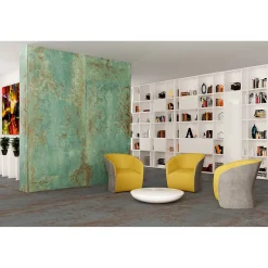 Carrelage grès cérame effet métal ZINC 60x60 cm Vert - Naturel - boîte de 1.77 m2-Gioia Materia Best