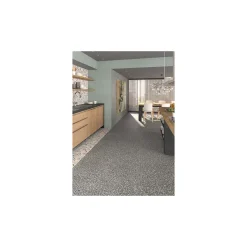 Gioia Materia Carrelage grès cérame effet terrazzo PORTOFINO 60x60 cm Gris Foncé, Anthracite - Semi-Poli / Lappato - boîte de 01.06 m2