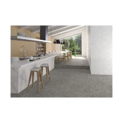 Gioia Materia Carrelage grès cérame effet terrazzo PORTOFINO 60x60 cm Gris Foncé, Anthracite - Semi-Poli / Lappato - boîte de 01.06 m2