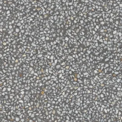 Gioia Materia Carrelage grès cérame effet terrazzo PORTOFINO 60x60 cm Gris Foncé, Anthracite - Semi-Poli / Lappato - boîte de 01.06 m2