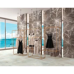 Carrelage grès cérame effet béton brut TATTOO 120x60 cm Blanc - - boîte de m2-Gioia Materia New