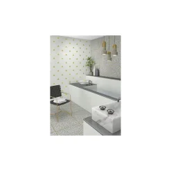 Carrelage grès cérame effet terrazzo PORTOFINO 120x120 cm Gris Moyen - Mat - boîte de 1.44 m2-Gioia Materia New