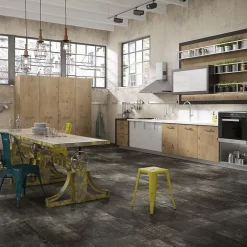 Gioia Materia Carrelage grès cérame effet métal Alchemy 7.0 60x60 cm Noir - Naturel - boîte de 1.77 m2