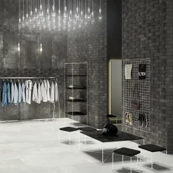 Gioia Materia Carrelage grès cérame effet métal Alchemy 7.0 60x60 cm Noir - Naturel - boîte de 1.77 m2