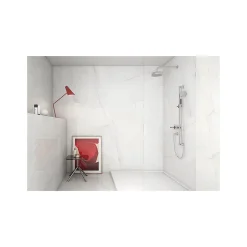 Carrelage grès cérame effet marbre blanc SWING 120x120 cm Blanc - Brillant / Poli - boîte de 1.44 m2-Gioia Materia Best