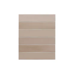Carrelage grès cérame FENG 30x6cm 30x6 cm Taupe - - boîte de 0.50 m2-Gioia Materia
