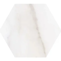 Carrelage Hexagonal Marbre 15x17 Diamond Mat Blanc Beige-Allocarrelage Online
