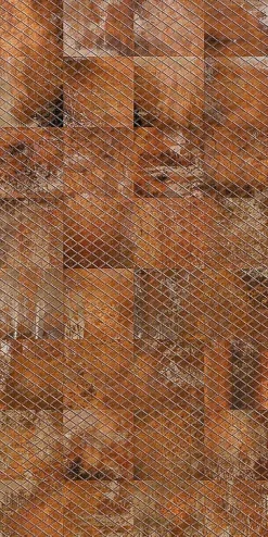 Carrelage imitant le metal 20X20 Decor Lisse Facon Ad Rouille 11mm - vendu par boite de 1 m2 soit 25 carreaux --Carrelage Signature Best