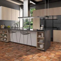 Carrelage imitant le metal 20X20 Decor Lisse Facon Ad Rouille 11mm - vendu par boite de 1 m2 soit 25 carreaux --Carrelage Signature Best