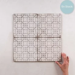 Les Carreaux De Jean  Carrelage Imitation Carreaux de Ciment GRAFTON 20x20 Capel Taupe - Les Carreaux de Jean