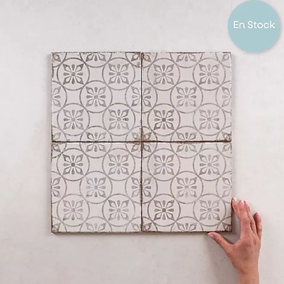 Les Carreaux De Jean Carrelage Imitation Carreaux de Ciment GRAFTON 20x20 Capel Taupe - Les Carreaux de Jean