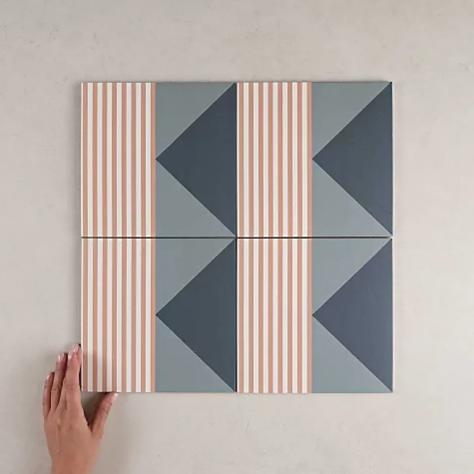 Carrelage Imitation Carreaux de Ciment BAUHOME 20x20 Stritch Cold - Les Carreaux de Jean-Gioia Materia Online