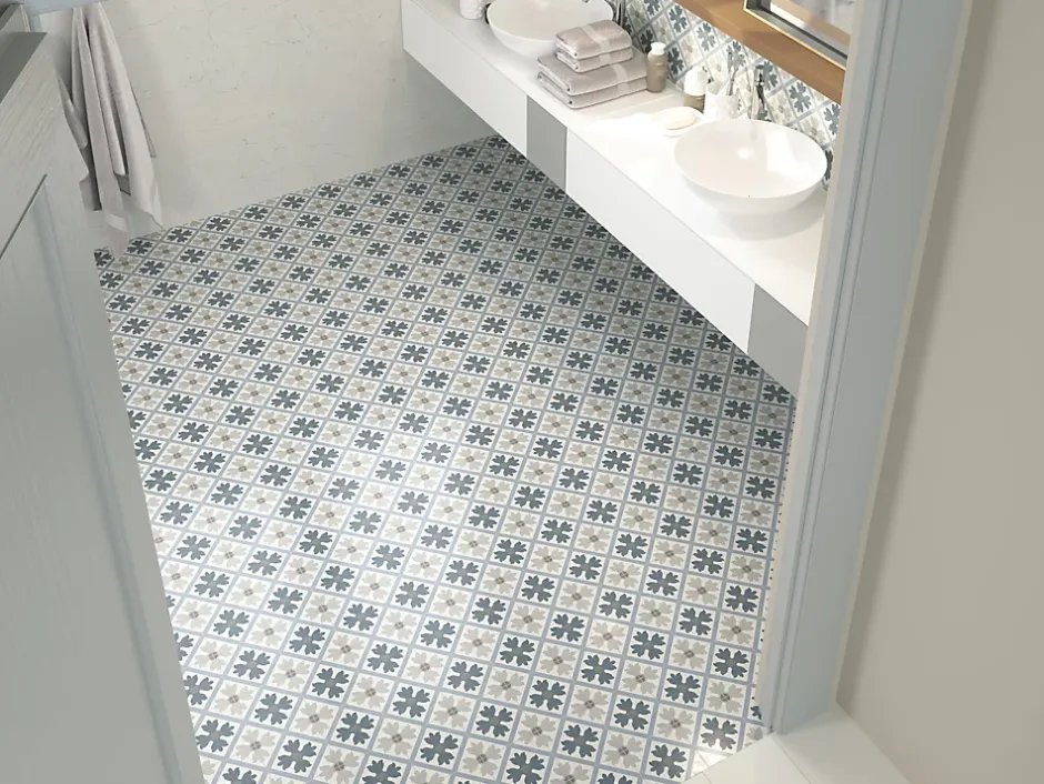 Carrelage Imitation Carreaux De Ciment 15x15 FIORELLA Martia - Les Carreaux de Jean-Les Carreaux De Jean Clearance