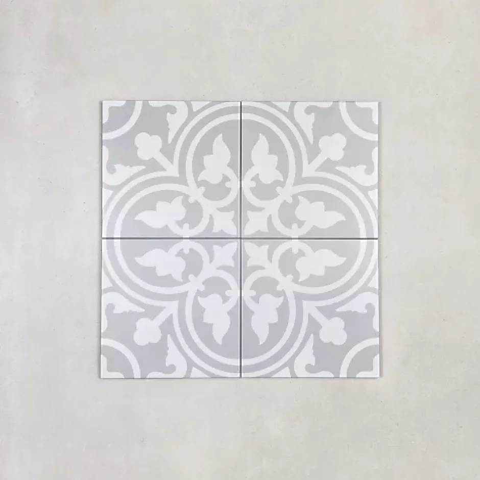 Carrelage Imitation Carreaux de Ciment LA MADELEINE 20x20 Flavie Gris - Les Carreaux de Jean-Les Carreaux De Jean Sale