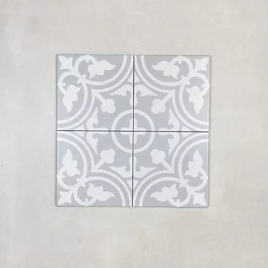 Carrelage Imitation Carreaux de Ciment LA MADELEINE 20x20 Flavie Gris - Les Carreaux de Jean-Les Carreaux De Jean Sale