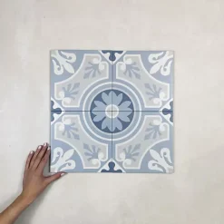 Carrelage Imitation Carreaux de Ciment LA MADELEINE 20x20 Lilou Ocean - Les Carreaux de Jean-Les Carreaux De Jean  Hot