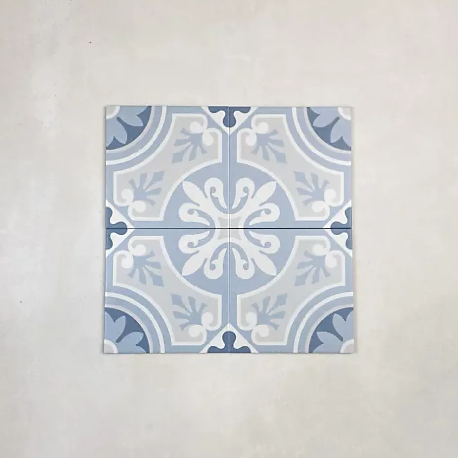 Carrelage Imitation Carreaux de Ciment LA MADELEINE 20x20 Lilou Ocean - Les Carreaux de Jean-Les Carreaux De Jean Hot