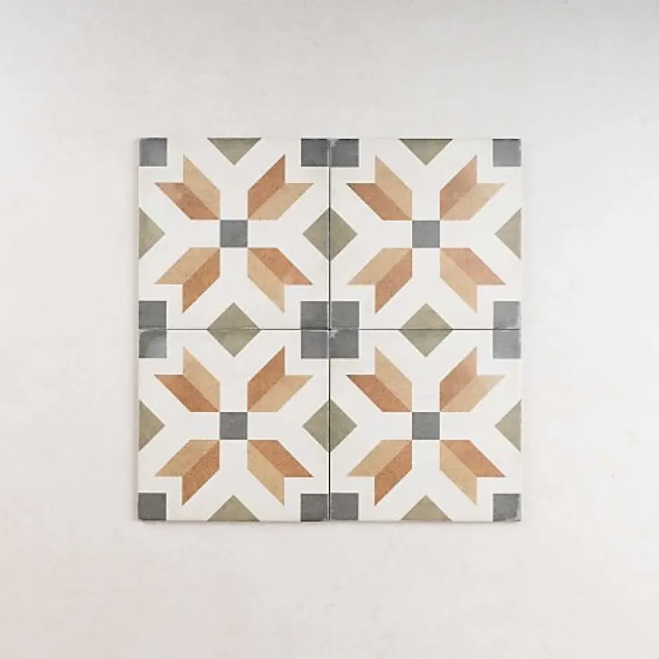 Gioia Materia Carrelage Imitation Carreaux de Ciment ART NOUVEAU DECOR 20x20 Empire Colour - Les Carreaux de Jean