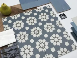 Les Carreaux De Jean  Carrelage Imitation Carreaux De Ciment 20x20 LA VILETTE Benoit Bleu - Les Carreaux de Jean