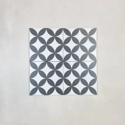 Carrelage Imitation Carreaux de Ciment LA MADELEINE 20x20 Gilles Noir - Les Carreaux de Jean-Les Carreaux De Jean Outlet