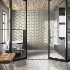 Carrelage Imitation Carreaux de Ciment BOHEMIA 21x25 Lino White - Les Carreaux de Jean-Les Carreaux De Jean  New