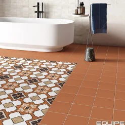 Carrelage Imitation Carreaux De Ciment 20x20 RIVOLI Terre - Les Carreaux de Jean-Les Carreaux De Jean  Outlet