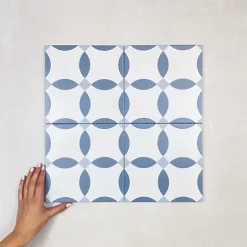 Les Carreaux De Jean  Carrelage Imitation Carreaux de Ciment LA MADELEINE 20x20 Chere Bleu - Les Carreaux de Jean