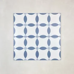 Les Carreaux De Jean  Carrelage Imitation Carreaux de Ciment LA MADELEINE 20x20 Chere Bleu - Les Carreaux de Jean