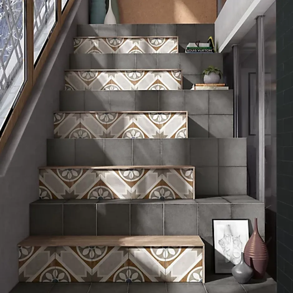 Carrelage Imitation Carreaux de Ciment ART NOUVEAU DECOR 20x20 Apollo Colour - Les Carreaux de Jean-Gioia Materia Clearance