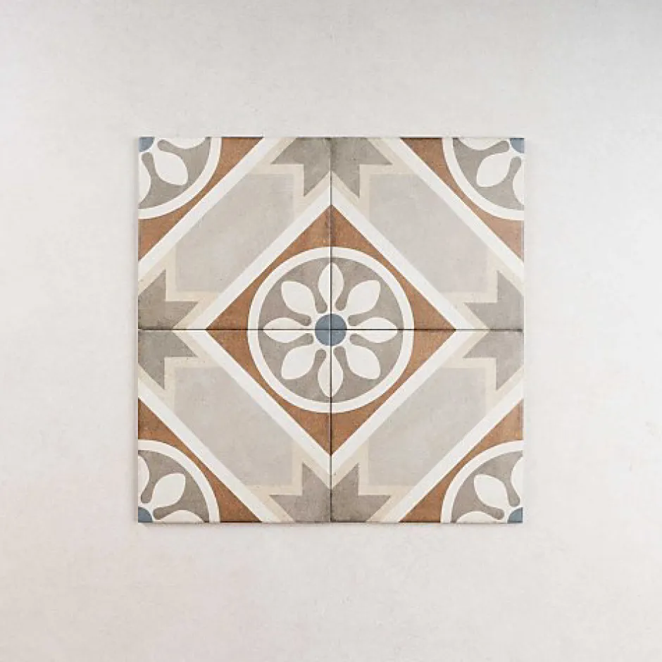 Carrelage Imitation Carreaux de Ciment ART NOUVEAU DECOR 20x20 Apollo Colour - Les Carreaux de Jean-Gioia Materia Clearance