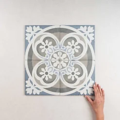 Gioia Materia Carrelage Imitation Carreaux de Ciment ART NOUVEAU DECOR 20x20 Music Hall - Les Carreaux de Jean