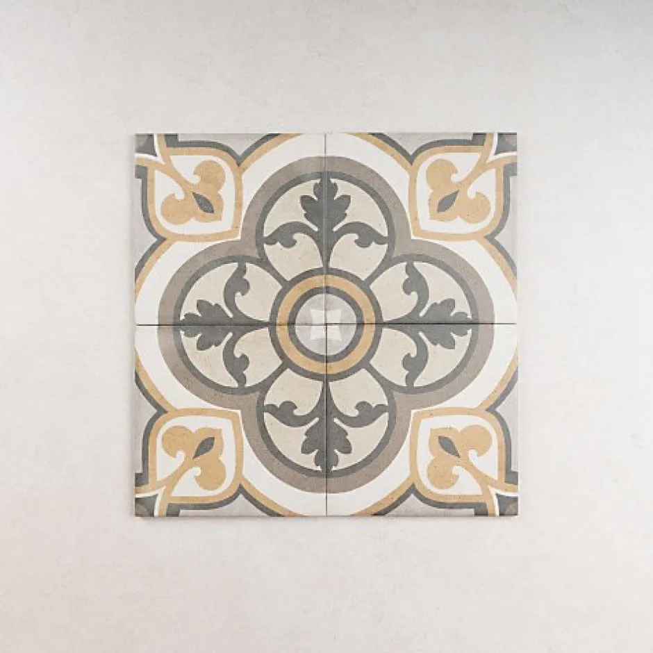 Carrelage Imitation Carreaux de Ciment ART NOUVEAU DECOR 20x20 Majestic Colour - Les Carreaux de Jean-Gioia Materia Clearance