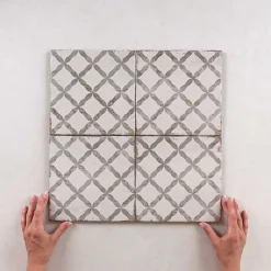 Carrelage Imitation Carreaux de Ciment GRAFTON 20x20 Dorset Taupe - Les Carreaux de Jean-Les Carreaux De Jean  Online