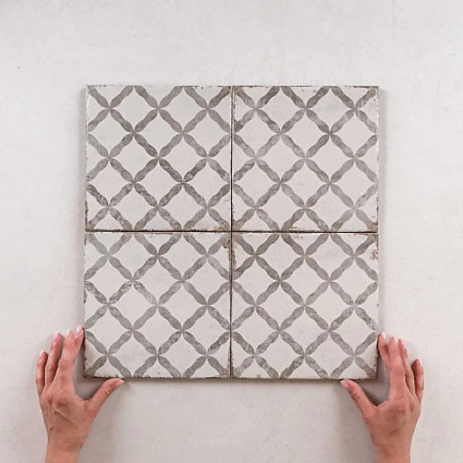 Carrelage Imitation Carreaux de Ciment GRAFTON 20x20 Dorset Taupe - Les Carreaux de Jean-Les Carreaux De Jean Online