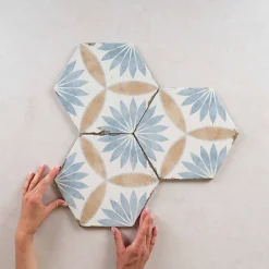 Carrelage Imitation Carreaux de Ciment BOHEMIA 21x25 Miranda - Les Carreaux de Jean-Les Carreaux De Jean  Hot