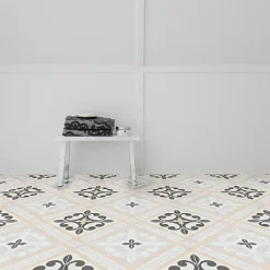 Les Carreaux De Jean  Carrelage Imitation Carreaux de Ciment LA MADELEINE 20x20 Juliette Marron - Les Carreaux de Jean