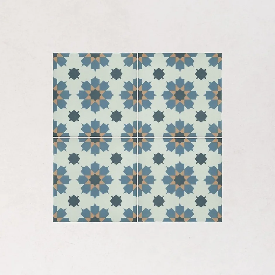 Les Carreaux De Jean Carrelage Imitation Carreaux De Ciment 20x20 LA VILETTE Benoit Jaune - Les Carreaux de Jean