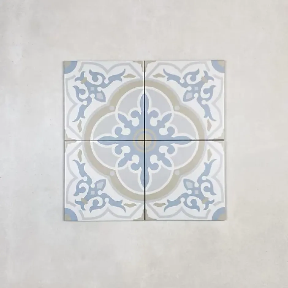 Carrelage Imitation Carreaux de Ciment LA MADELEINE 20x20 Gaetine Bleu - Les Carreaux de Jean-Les Carreaux De Jean Sale