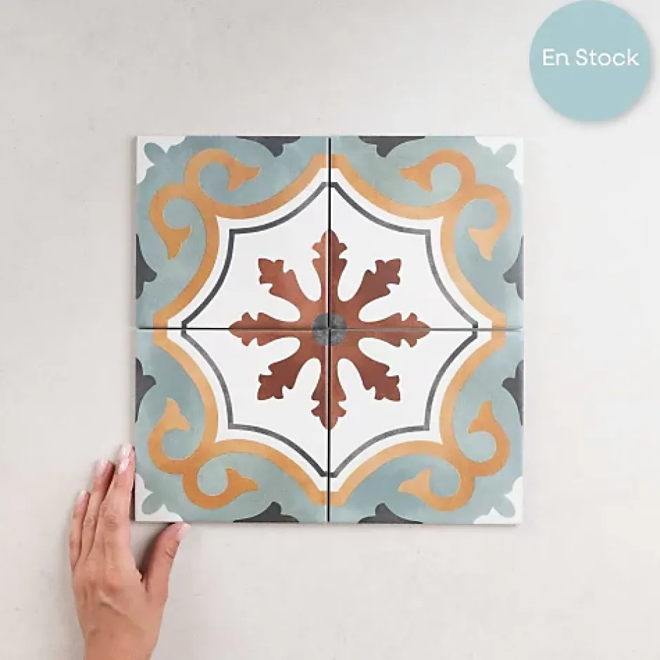 Gioia Materia Carrelage Imitation Carreaux de Ciment 15x15 Olivia - Les Carreaux de Jean